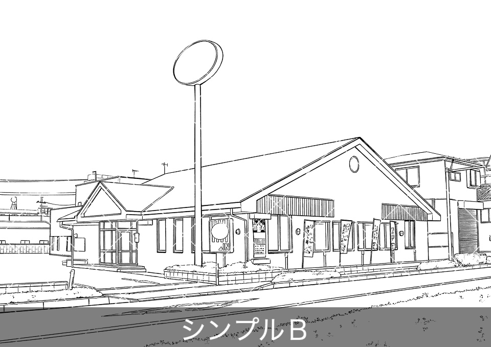 デジタル線画素材集〈お店・施設編 Aセット〉