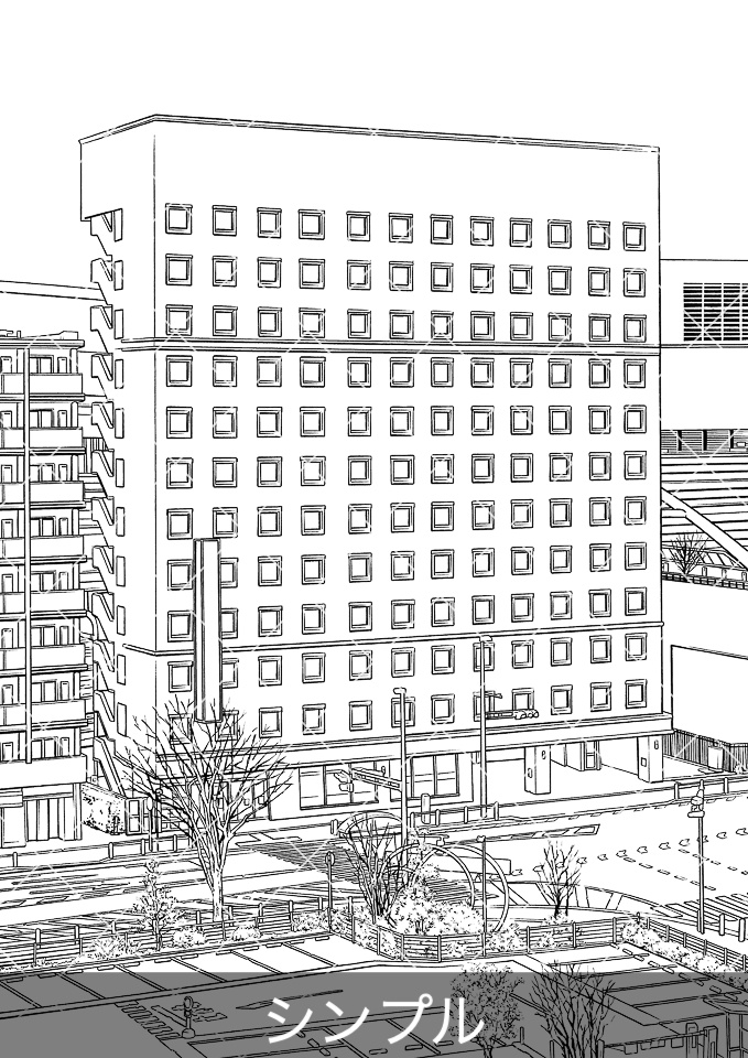 デジタル線画素材集〈お店・施設編 Aセット〉