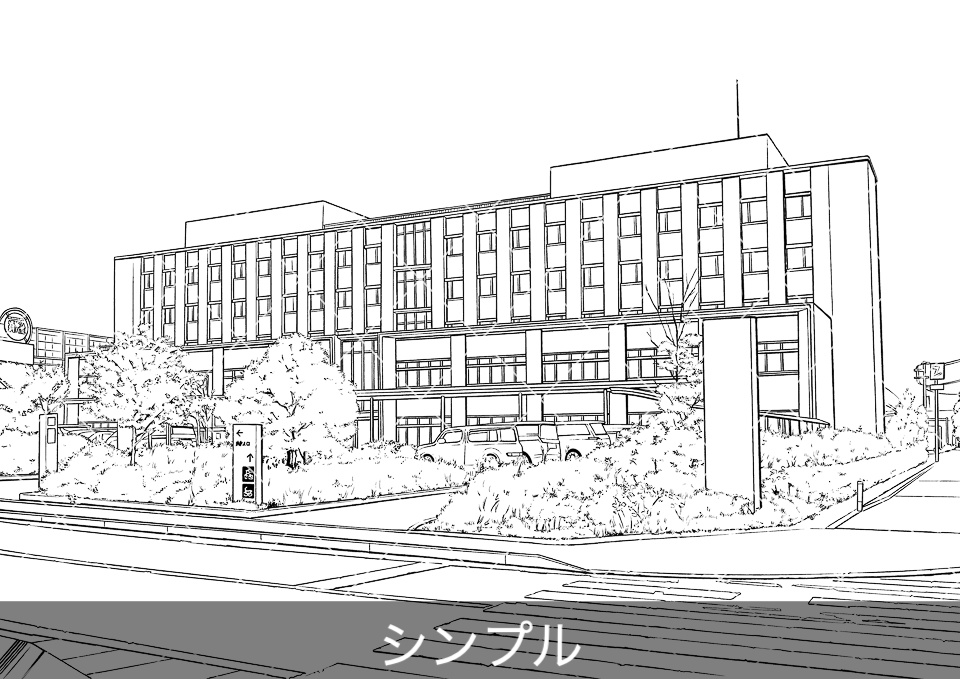 デジタル線画素材集〈お店・施設編 Bセット〉