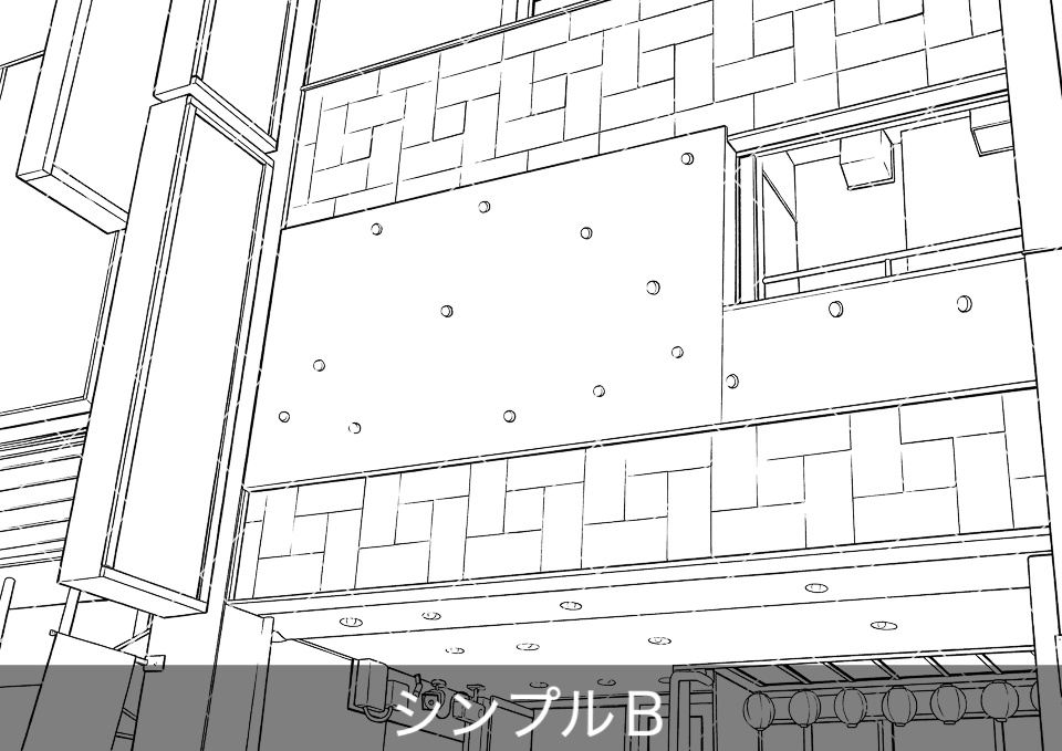 デジタル線画素材集〈お店・施設編 Bセット〉