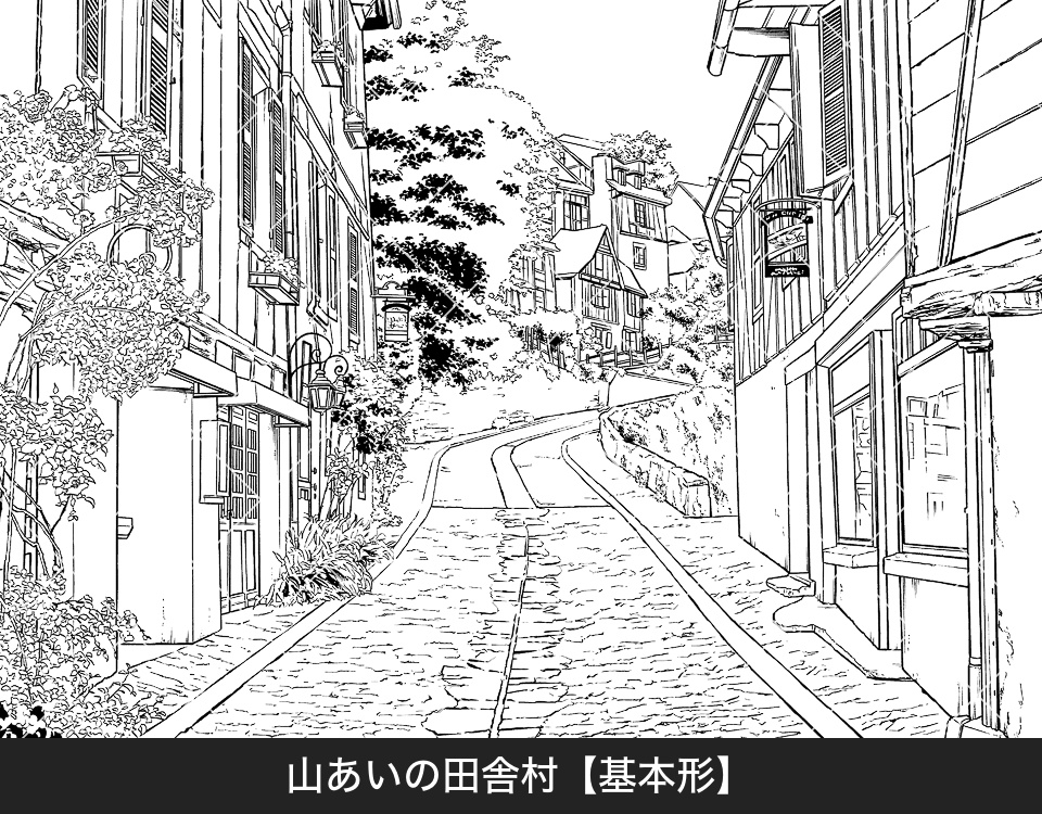 デジタル線画素材集〈教会・古城・旧市街編〉