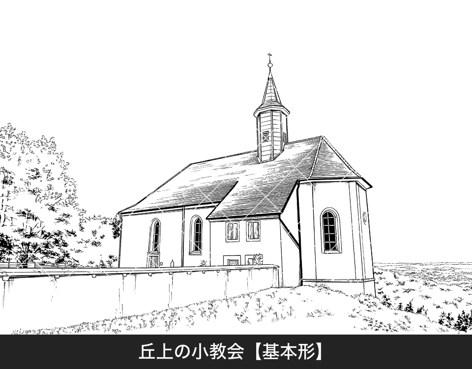 デジタル線画素材集〈教会・古城・旧市街編〉