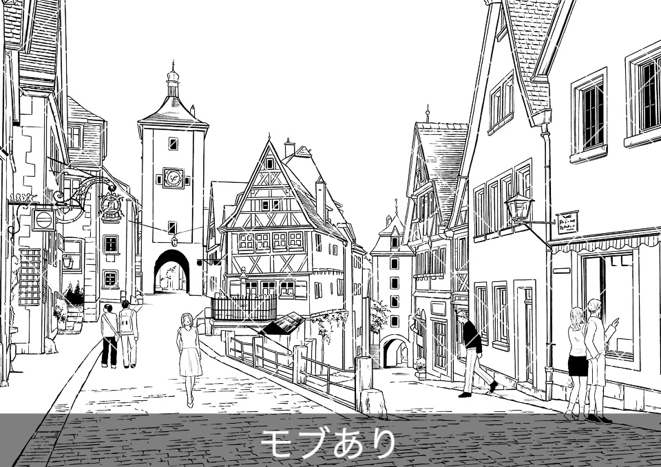 デジタル線画素材集〈教会・古城・旧市街編〉