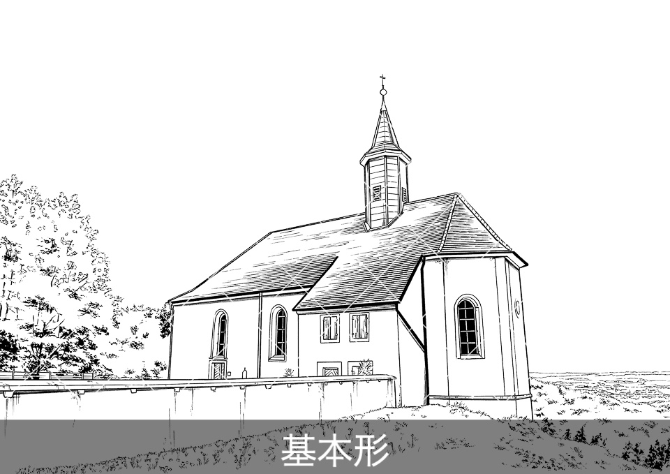デジタル線画素材集〈教会・古城・旧市街編〉