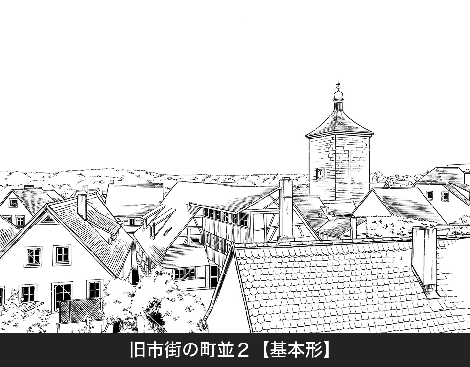 デジタル線画素材集〈教会・古城・旧市街編〉