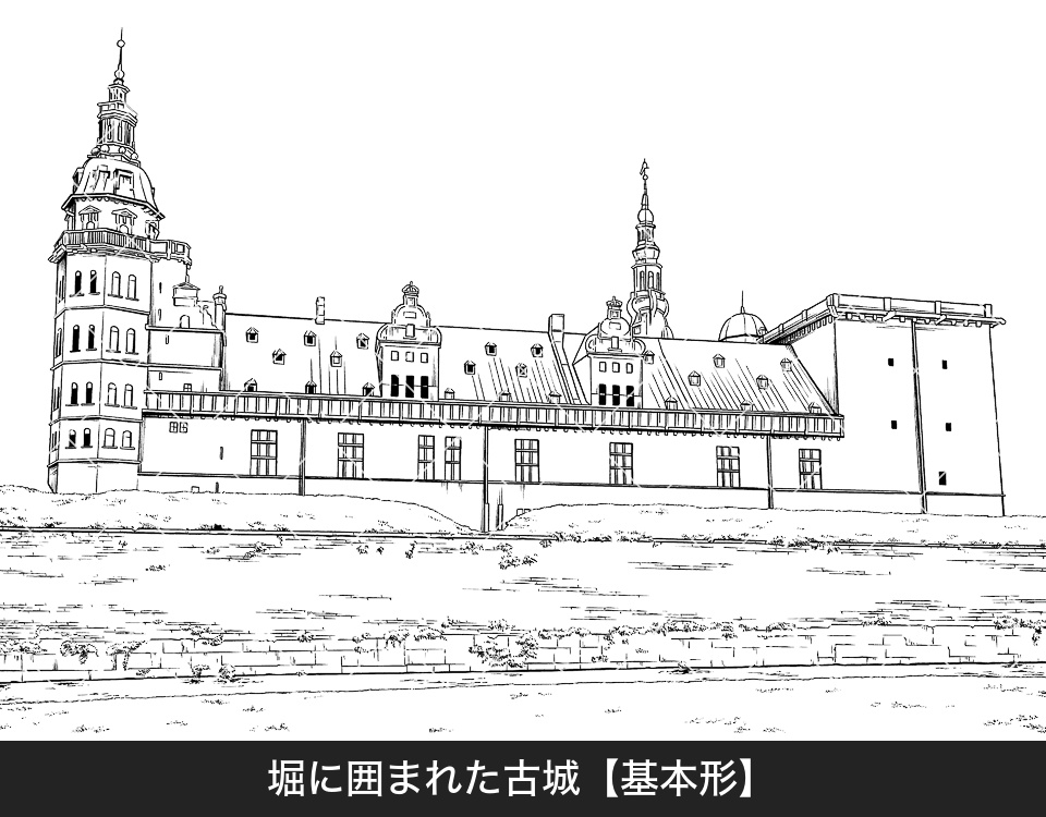 デジタル線画素材集〈教会・古城・旧市街編〉
