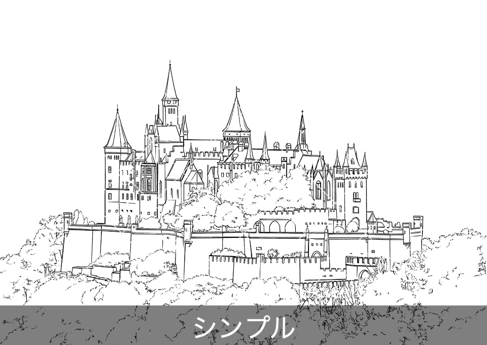 デジタル線画素材集〈教会・古城・旧市街編〉