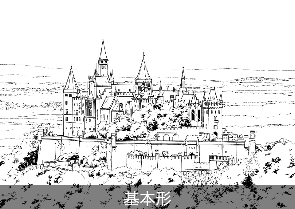 デジタル線画素材集〈教会・古城・旧市街編〉