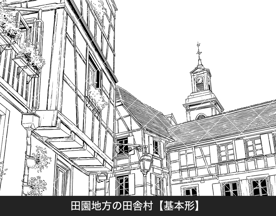 デジタル線画素材集〈教会・古城・旧市街編〉