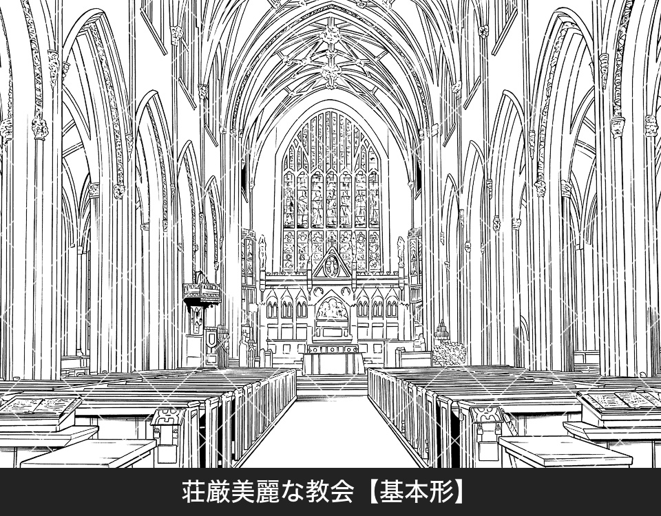 デジタル線画素材集〈教会・古城・旧市街編〉