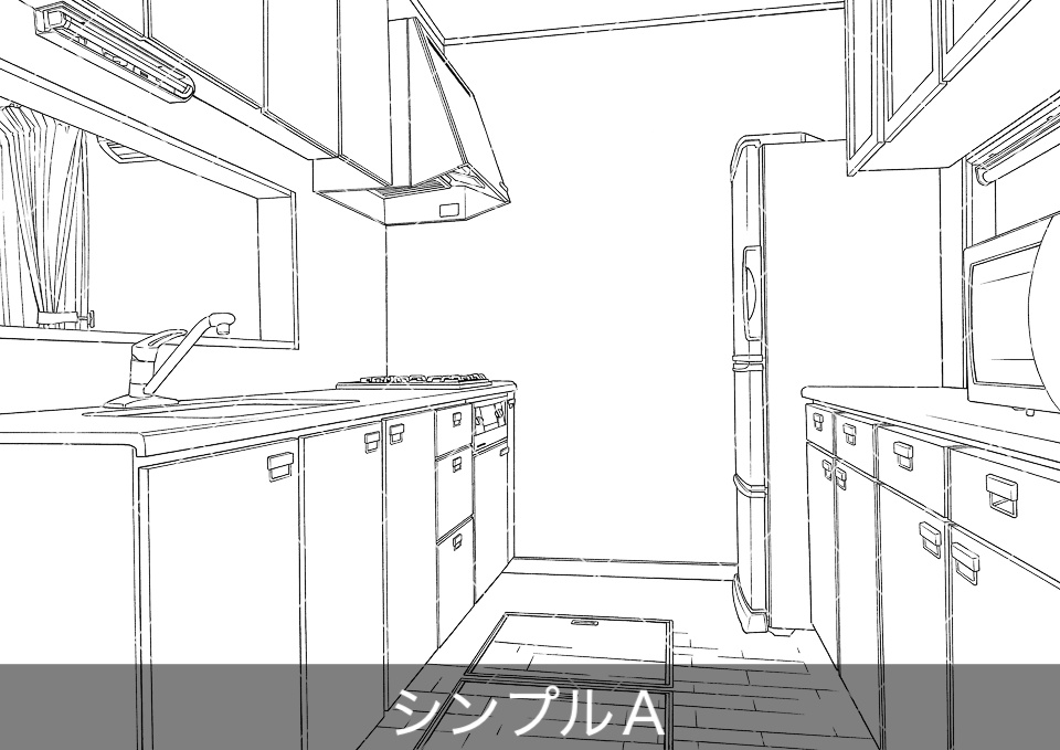 デジタル線画素材集〈一戸建て編 Bセット〉