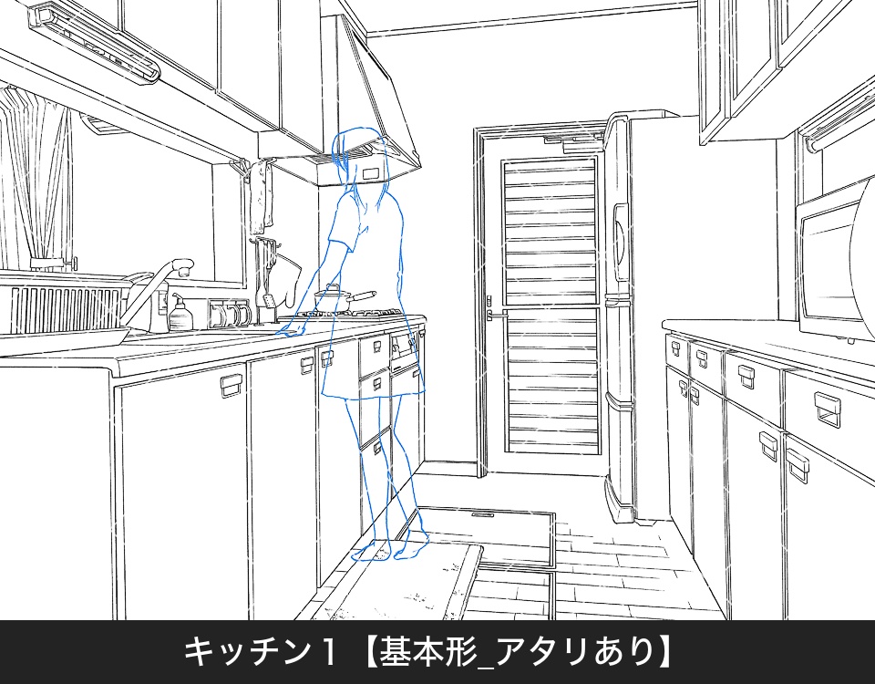 デジタル線画素材集〈一戸建て編 Bセット〉