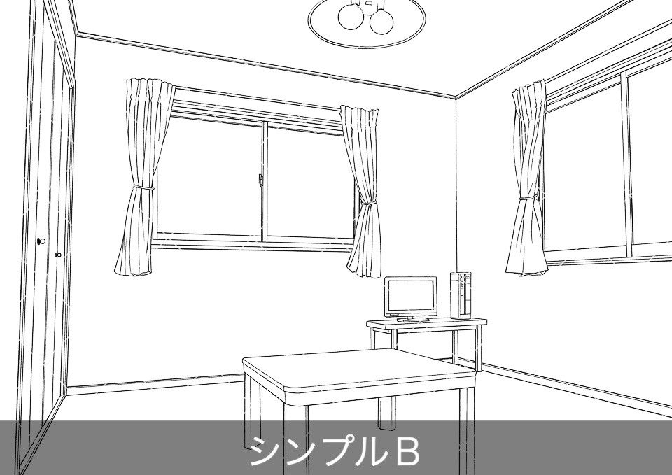 デジタル線画素材集〈一戸建て編 Bセット〉