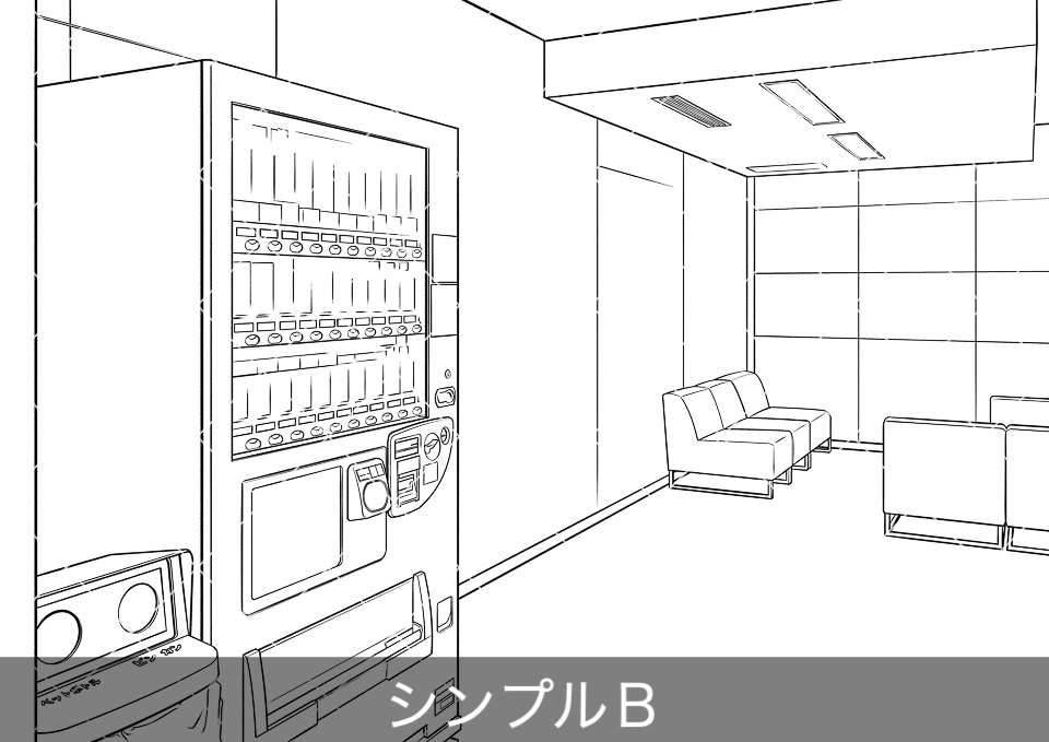 ✨NEW✨【2023夏新刊】デジタル線画素材集〈都会のオフィス編〉