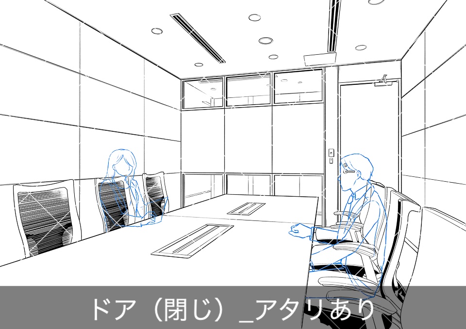 ✨NEW✨【2023夏新刊】デジタル線画素材集〈都会のオフィス編〉