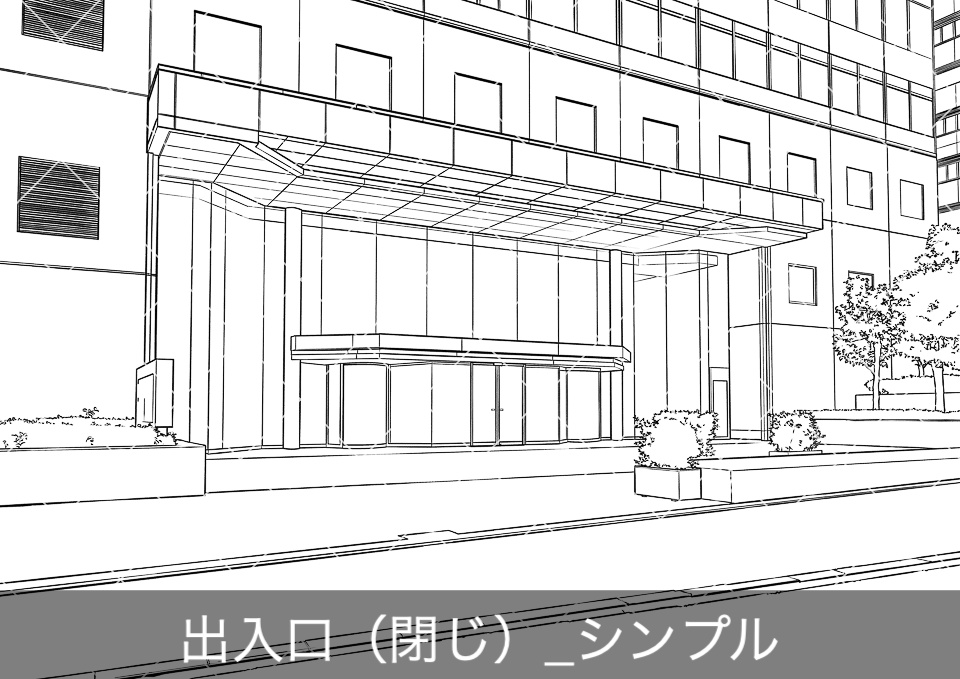 ✨NEW✨【2023夏新刊】デジタル線画素材集〈都会のオフィス編〉