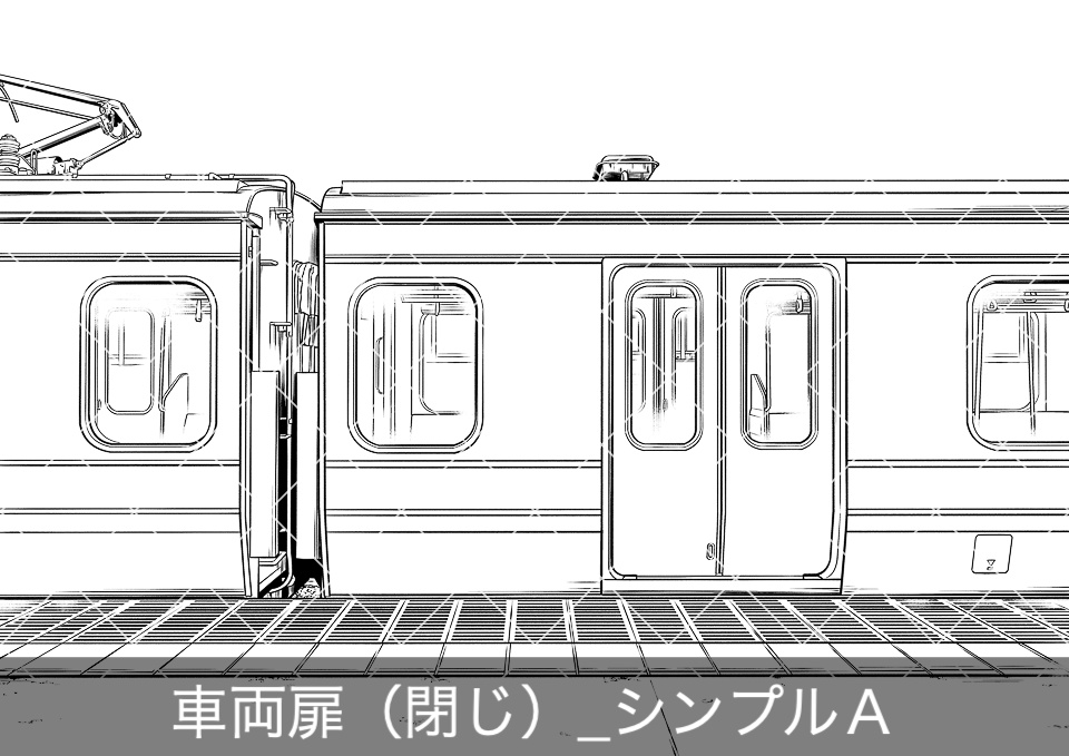 ✨NEW✨【2024冬新刊】デジタル線画素材集〈電車の中編〉