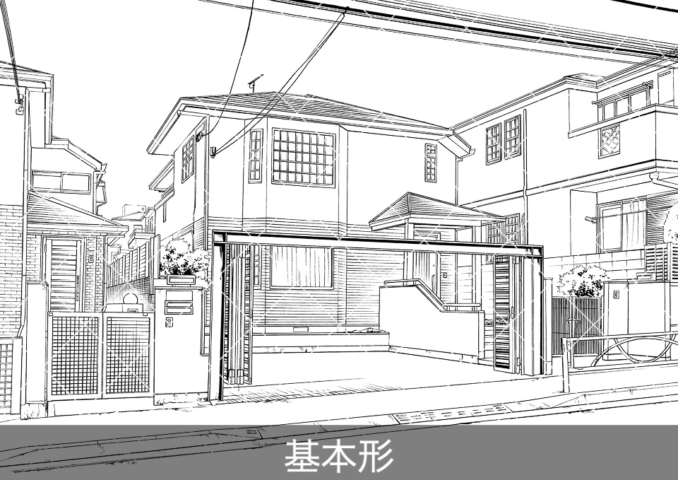 【30%OFF!】住宅シーン線画素材集セット