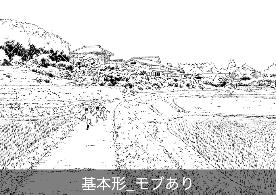 ✨NEW✨【2025冬新刊】デジタル線画素材集〈田舎シーン編〉