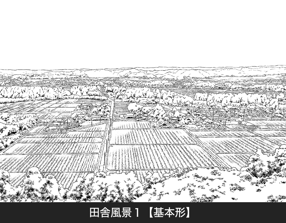 ✨NEW✨【2025冬新刊】デジタル線画素材集〈田舎シーン編〉