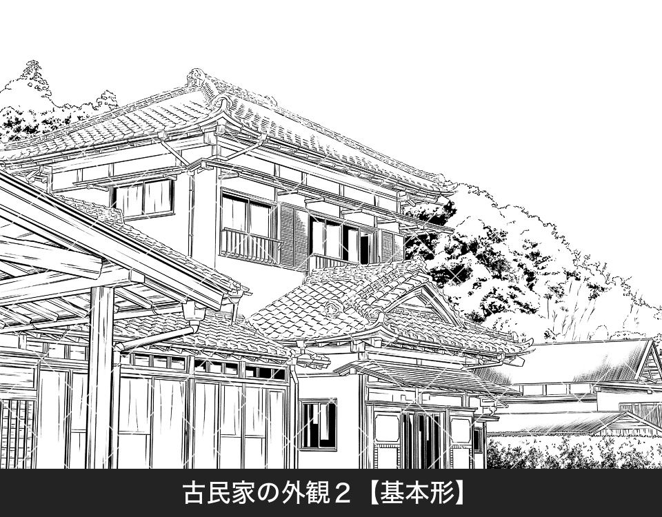 ✨NEW✨【2025冬新刊】デジタル線画素材集〈田舎シーン編〉