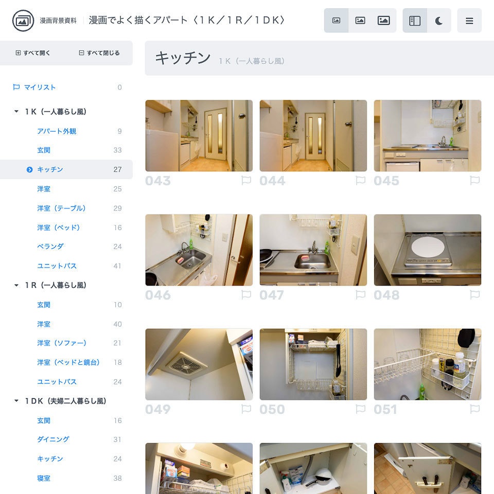 漫画背景資料 漫画でよく描くアパート〈1K/1R/1DK〉