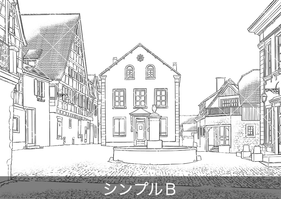 ✨NEW✨【2026夏新刊】デジタル線画素材集〈ヨーロッパ街並編〉