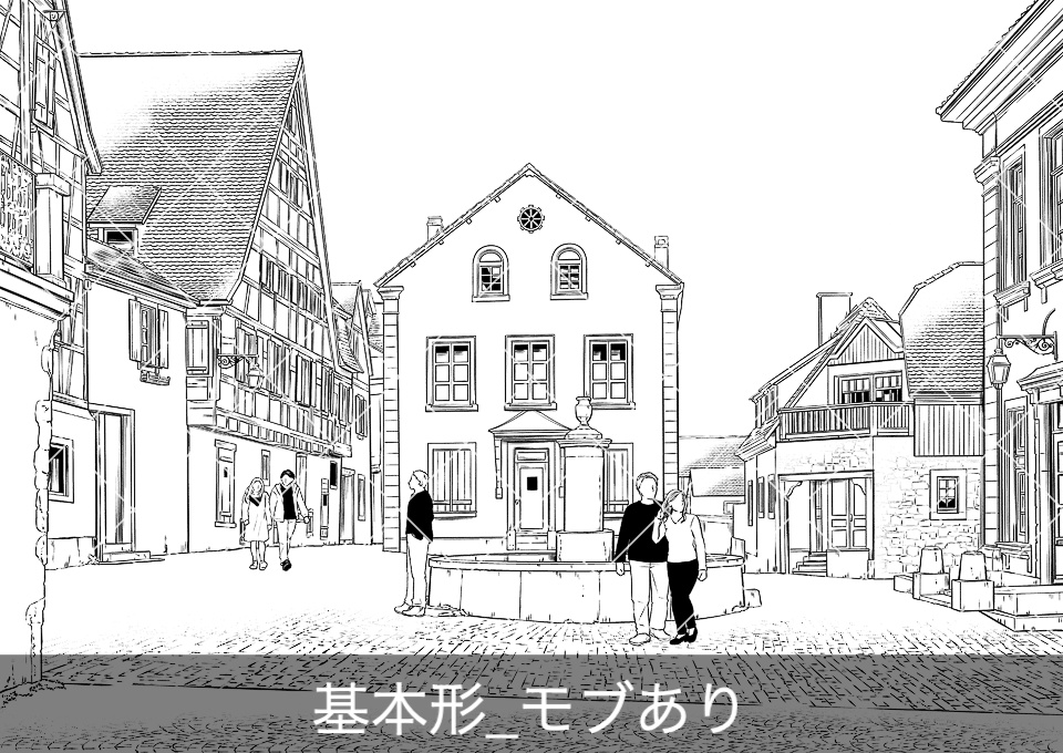 ✨NEW✨【2026夏新刊】デジタル線画素材集〈ヨーロッパ街並編〉