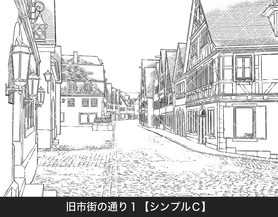✨NEW✨【2026夏新刊】デジタル線画素材集〈ヨーロッパ街並編〉