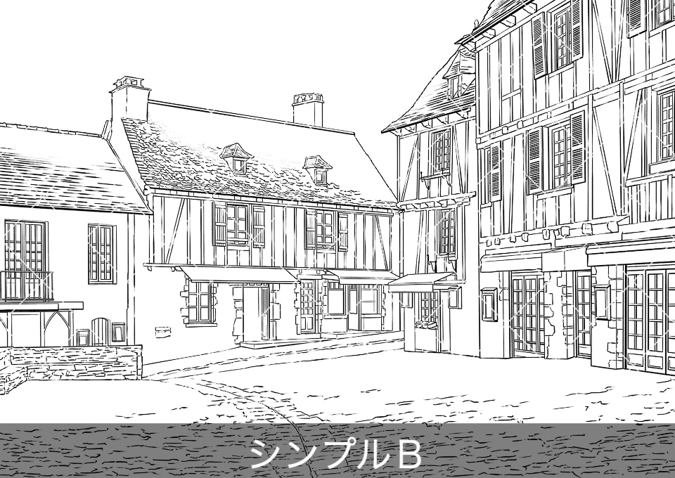 ✨NEW✨【2026夏新刊】デジタル線画素材集〈ヨーロッパ街並編〉