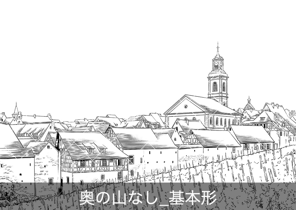 ✨NEW✨【2026夏新刊】デジタル線画素材集〈ヨーロッパ街並編〉