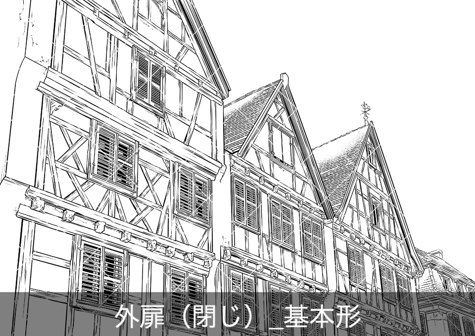 ✨NEW✨【2026夏新刊】デジタル線画素材集〈ヨーロッパ街並編〉