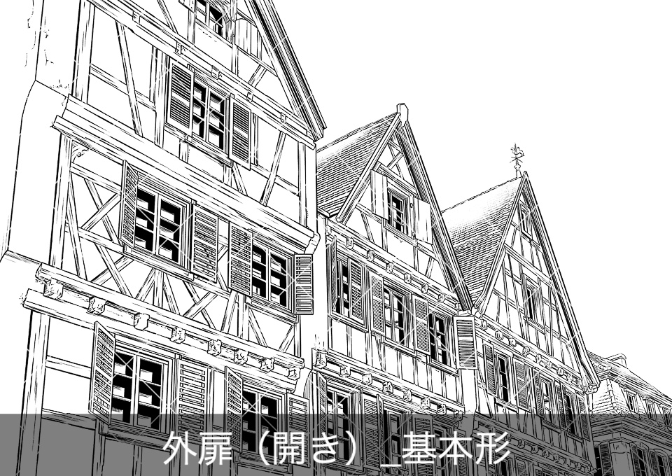 ✨NEW✨【2026夏新刊】デジタル線画素材集〈ヨーロッパ街並編〉