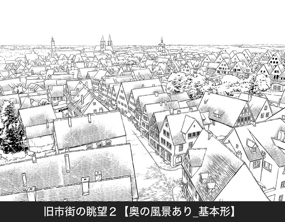 ✨NEW✨【2026夏新刊】デジタル線画素材集〈ヨーロッパ街並編〉