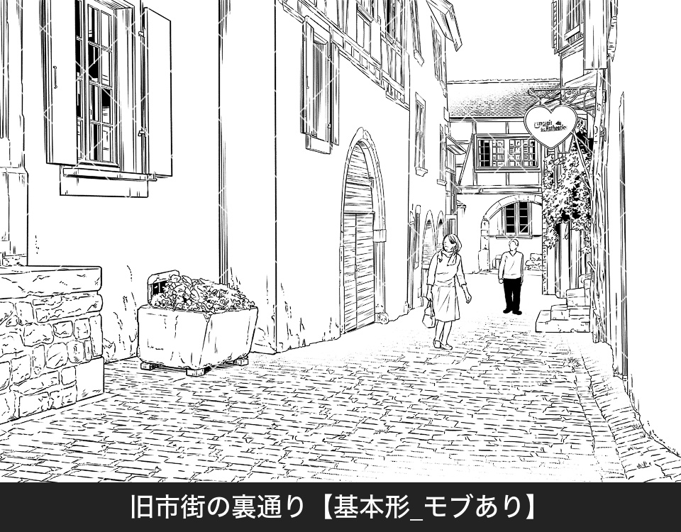✨NEW✨【2026夏新刊】デジタル線画素材集〈ヨーロッパ街並編〉
