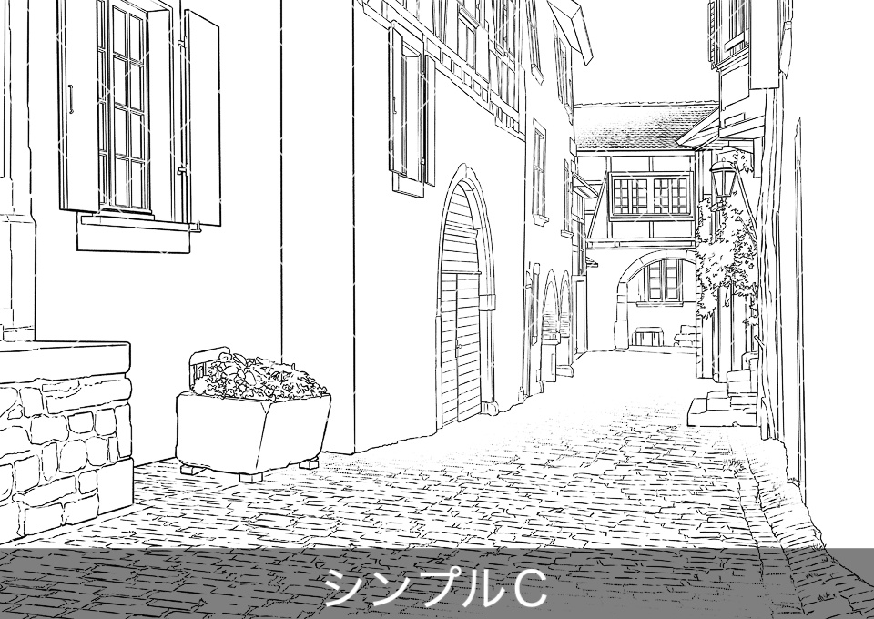 ✨NEW✨【2026夏新刊】デジタル線画素材集〈ヨーロッパ街並編〉