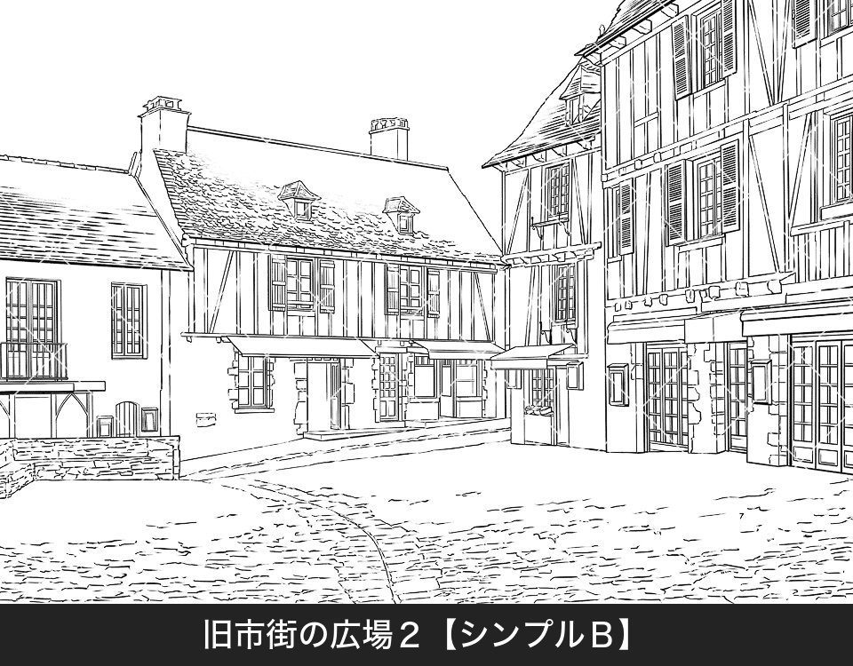✨NEW✨【2026夏新刊】デジタル線画素材集〈ヨーロッパ街並編〉