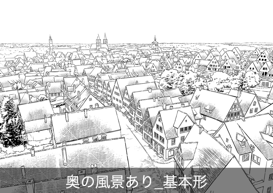 ✨NEW✨【2026夏新刊】デジタル線画素材集〈ヨーロッパ街並編〉