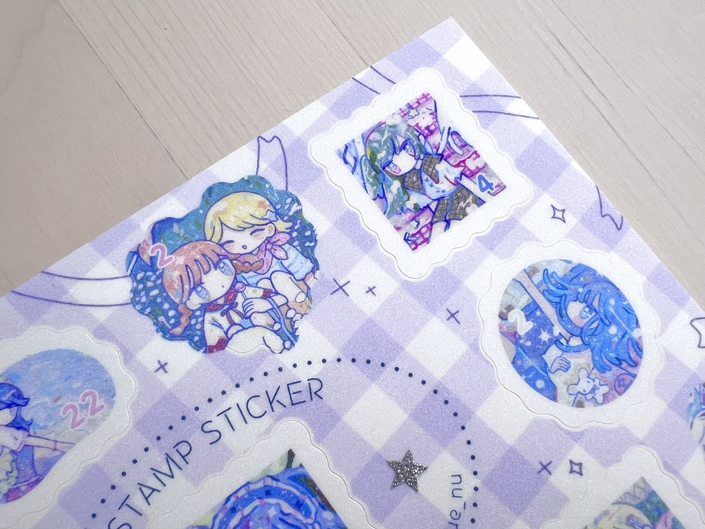 きらきら切手風シール