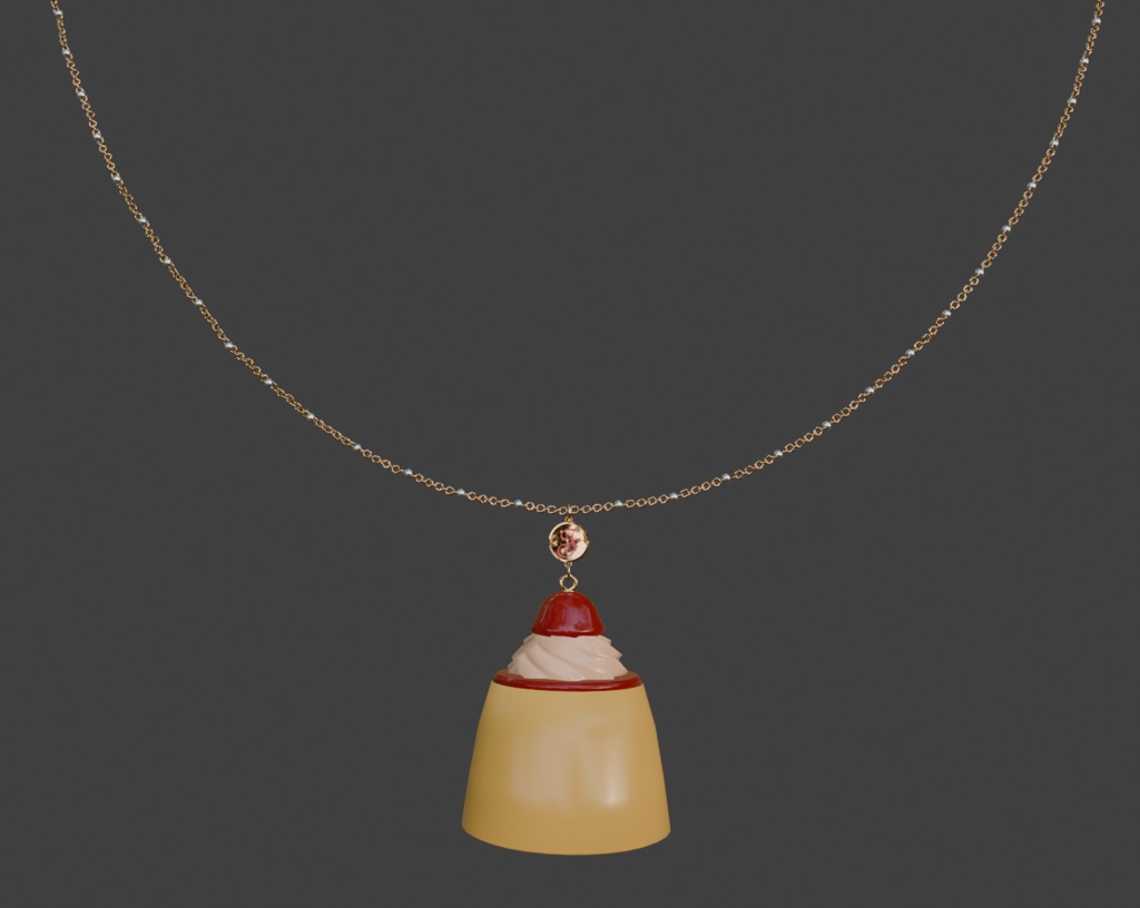 【無料/VRChat】ぷりんネックレス🍮 Pudding Necklace
