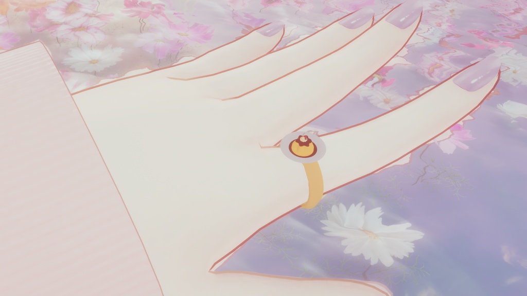 【無料/VRChat】ぷりんの指輪🍮 Pudding Ring
