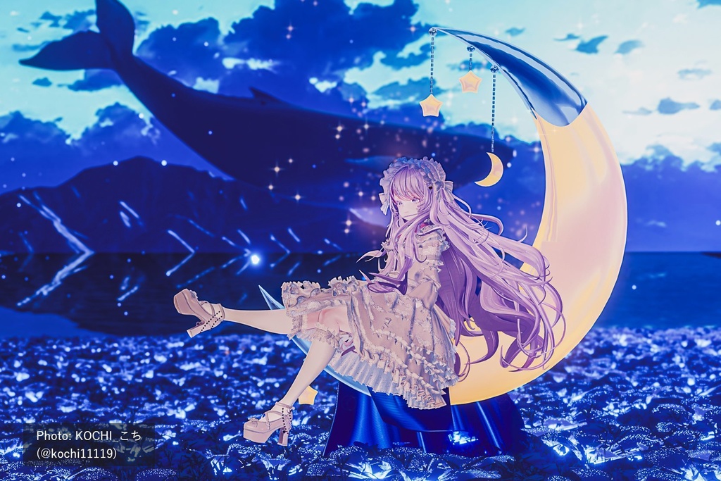 【VRChat】Runa_Crescent / (マウント, 椅子/MA対応)