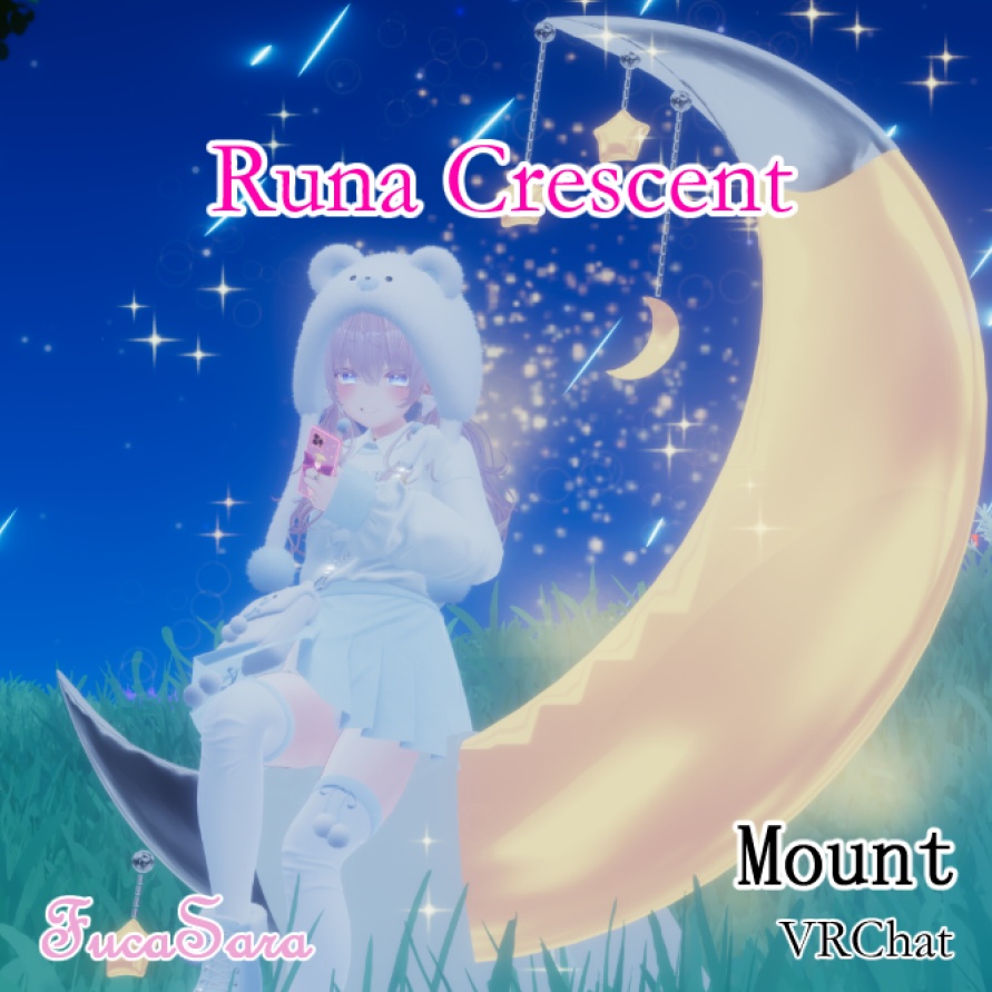 【VRChat】Runa_Crescent / (マウント, 椅子/MA対応)