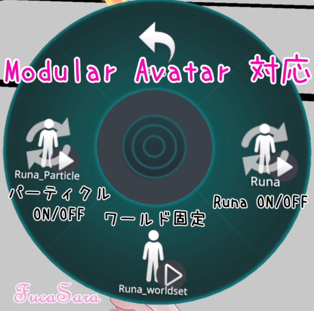 【VRChat】Runa_Crescent / (マウント, 椅子/MA対応)