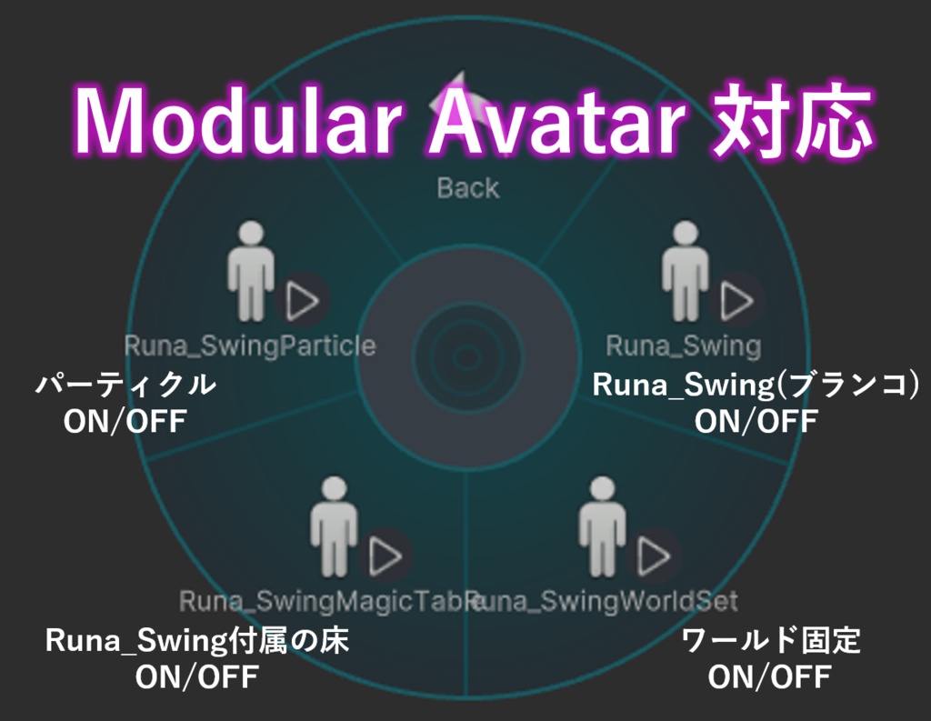 【VRChat】Runa_Swing🌙 / (マウント, ブランコ/MA対応)