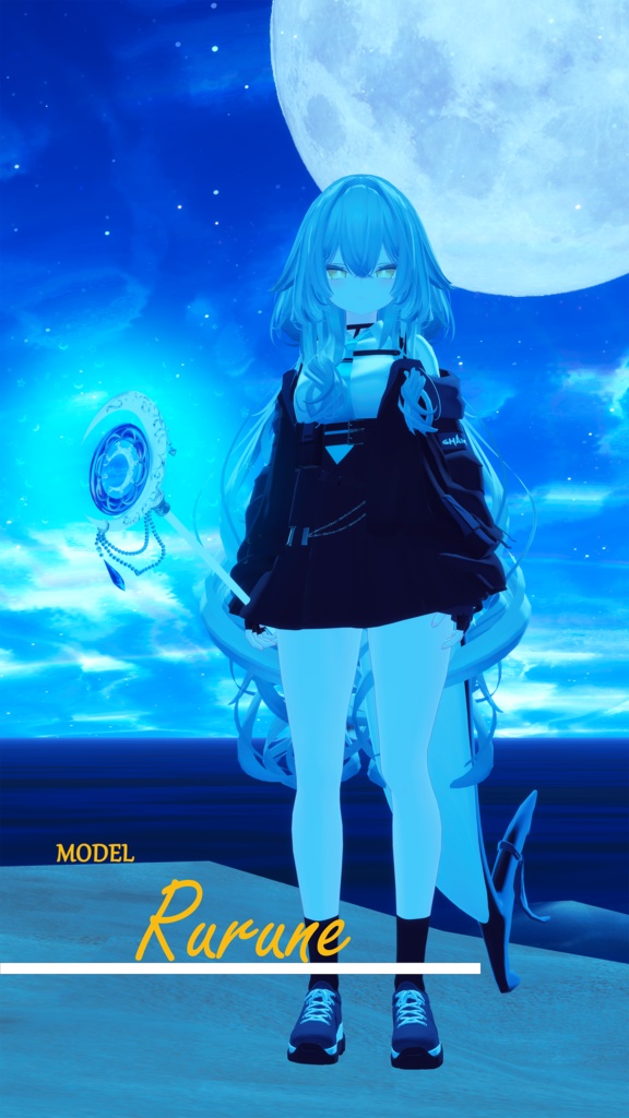 【VRChat】Runa_Vertere(ルナ・ヴェルテ)🌙 / (チャクラム,杖/MA対応)