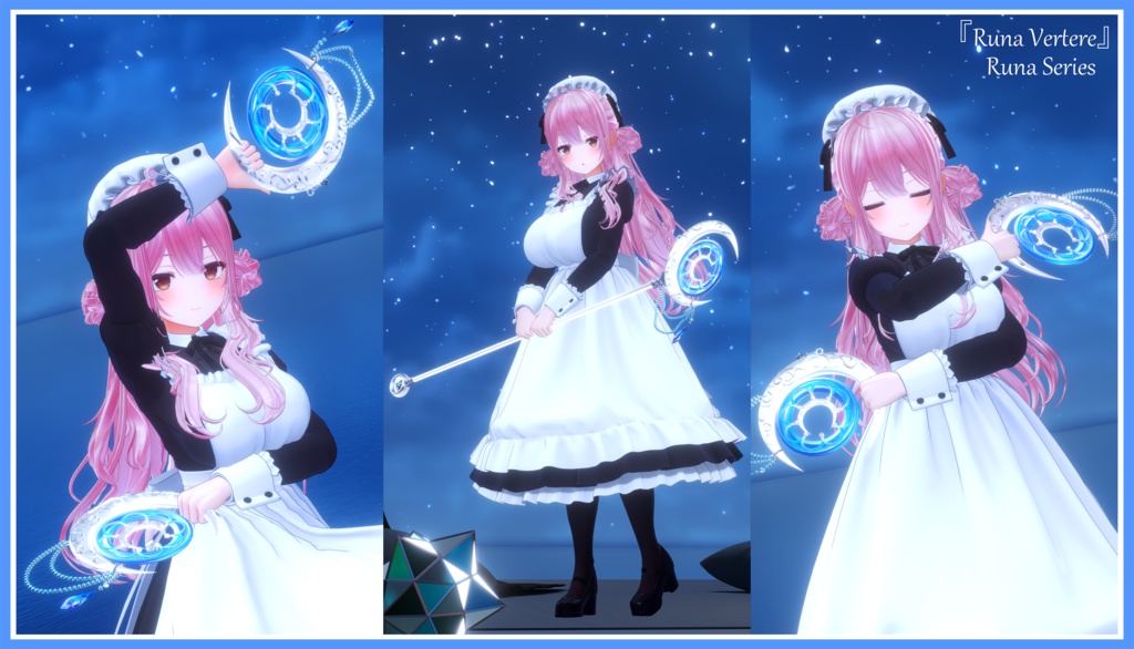 【VRChat】Runa_Vertere(ルナ・ヴェルテ)🌙 / (チャクラム,杖/MA対応)