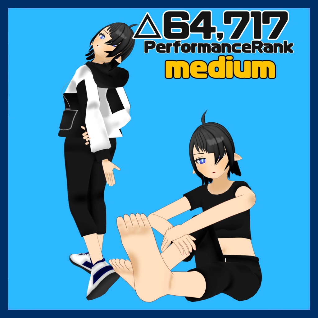 VRChat向けオリジナル3Dモデル「アワイ」