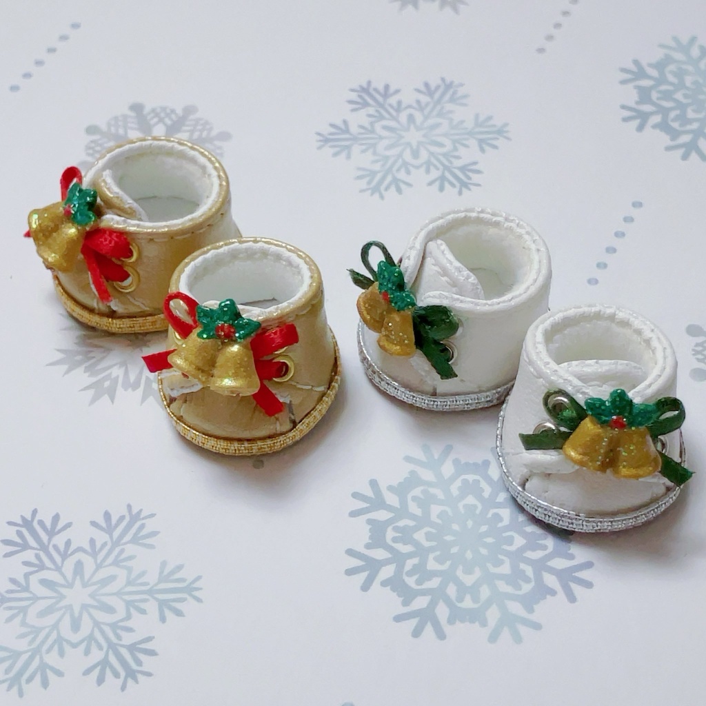 【10cm用】ぬい靴〈クリスマス/ベル〉