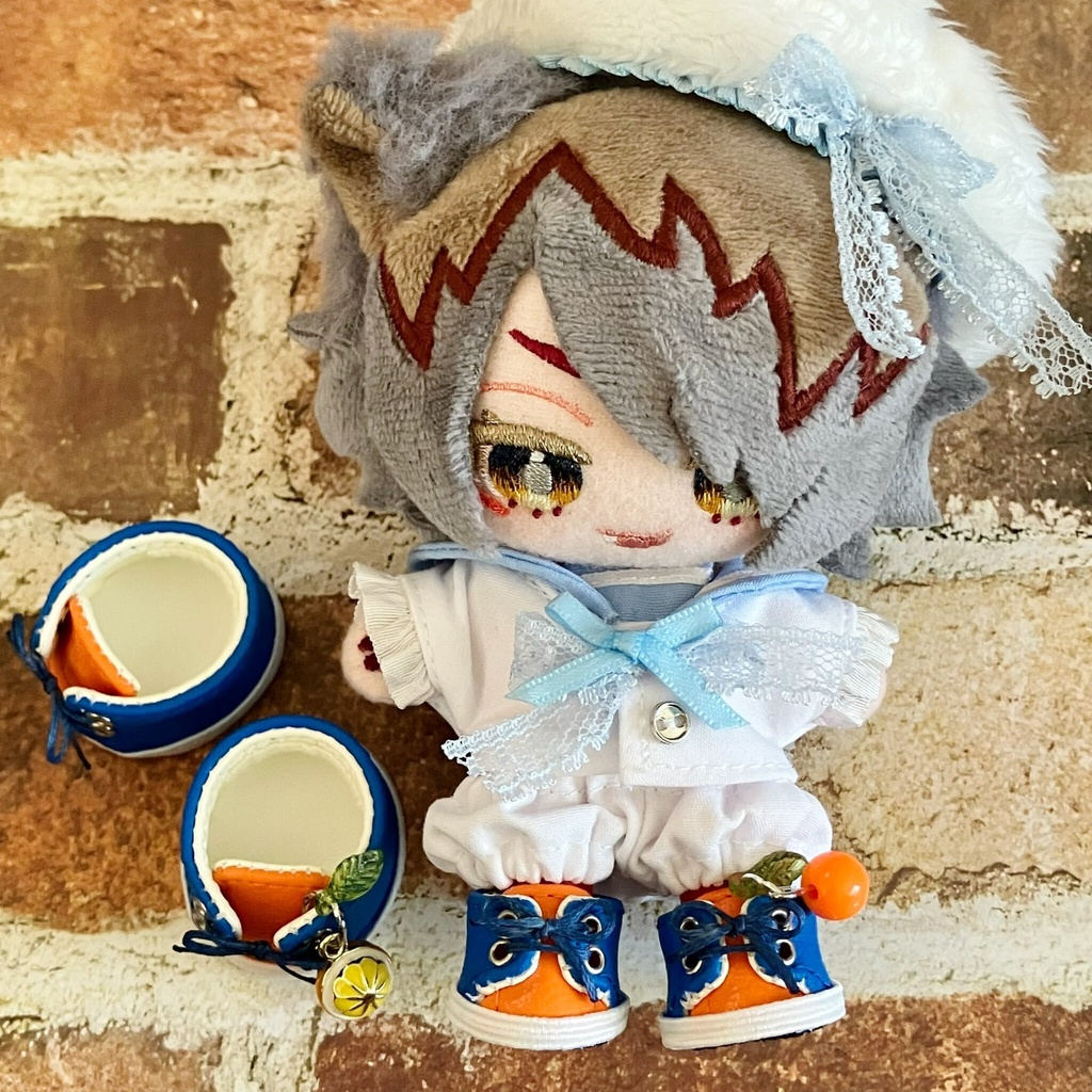 【10cm/15cm用】ぬい靴〈スカイオレンジ〉〈星空〉